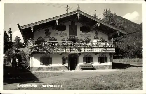 Ak Ruhpolding in Oberbayern, Bauernhaus