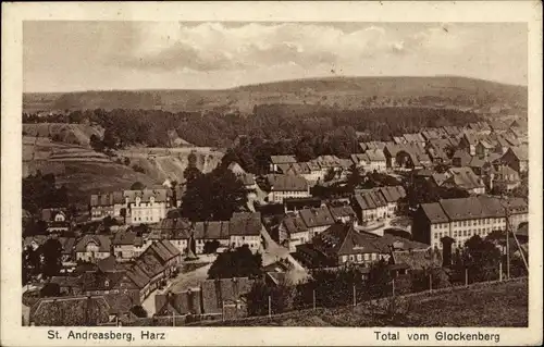 Ak Sankt Andreasberg Braunlage im Oberharz, Total vom Glockenberg