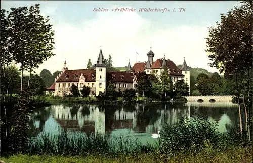 Ak Trockenborn Wolfersdorf in Thüringen, Jagdschloss Fröhliche Wiederkunft