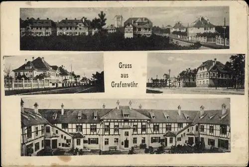 Ak Grafenwöhr in der Oberpfalz Bayern, Gebäudeansichten, Straßenansicht