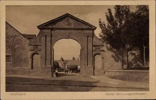 Ak Helmstedt in Niedersachsen, Portal des Ludgeri-Kloster