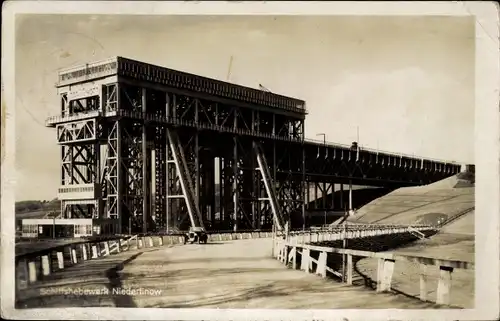 Ak Niederfinow im Barnim, Schiffshebewerk, Hebewerks-Gaststätte Niederfinow