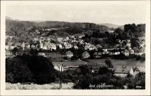 Ak Bad Liebenstein im Wartburgkreis, Panorama von der Ortschaft