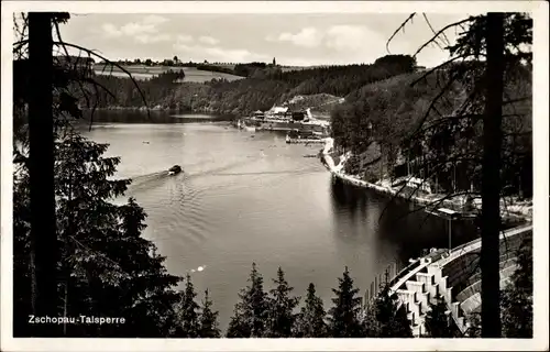 Ak Kriebstein Mittelsachsen, Zschopau Talsperre, Gaststätte Talsperre Kriebstein