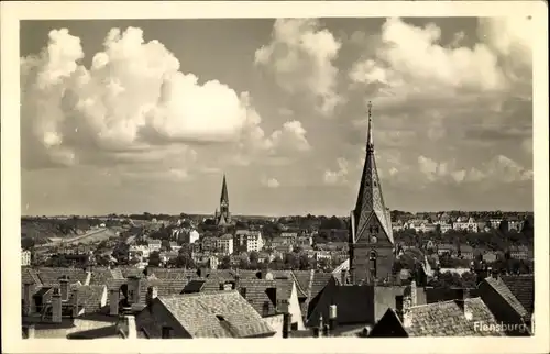 Ak Flensburg in Schleswig Holstein, Panorama vom Ort