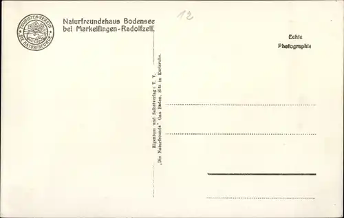 Ak Markelfingen Radolfzell am Bodensee, Naturfreundehaus Bodensee