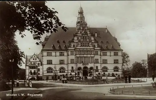 Ak Minden in Westfalen, Blick auf die Regierung