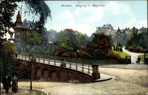 Ak Barmen Wuppertal, Eingang zum Ringeltal