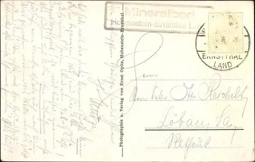 Ak Hohenstein Ernstthal in Sachsen, Mineralbad, Pavillon