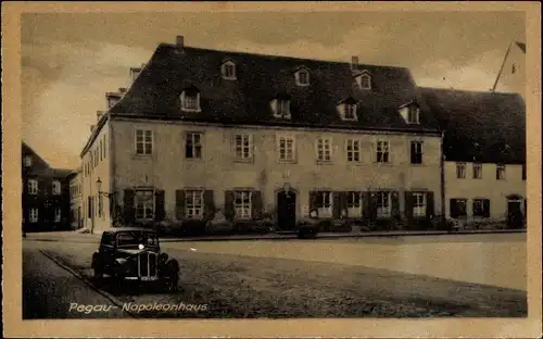 Ak Pegau an der Weißen Elster Sachsen, Napoleonhaus, Automobil