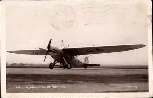 Ak Avion de grands raids Bleriot 110, F-ALCC, Flugzeug