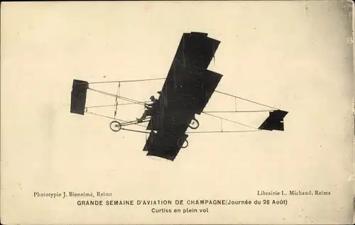Ak Grande Semaine d'Aviation de Champagne, Curtiss en plein vol