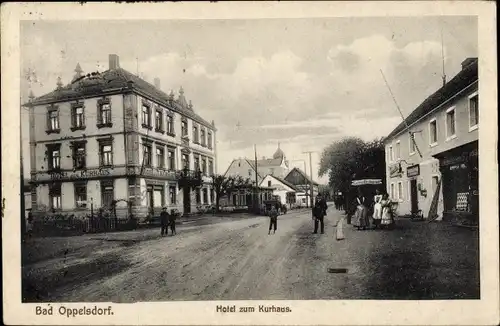 Ak Opolno Zdrój Bad Oppelsdorf Bogatynia Reichenau Schlesien, Hotel zum Kurhaus