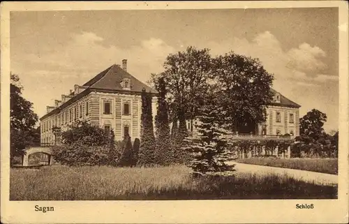 Ak Żagań Sagan Schlesien, Schloss