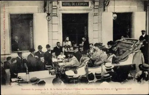 Ak Bourg Ain, Elena von Montenegro, Hotel de l'Europe 1906