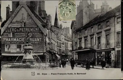 Ak Dijon Côte d'Or, Place François Rude, le Bareuzai