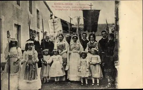 Ak Alise Sainte Reine Côte-d’Or, La Procession