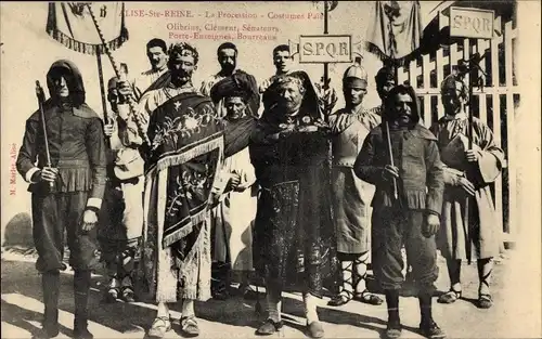 Ak Alise Sainte Reine Côte-d’Or, La Procession, Costumes Paiens Olibrius