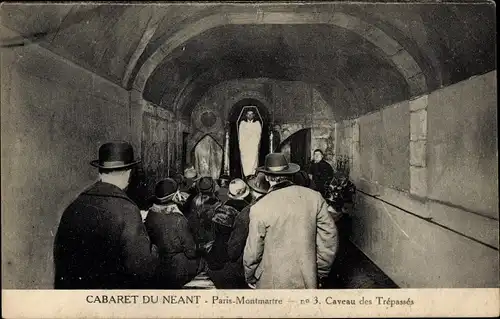 Ak Paris XVIII Montmartre, Cabaret du Néant, Caveau des Trepasses
