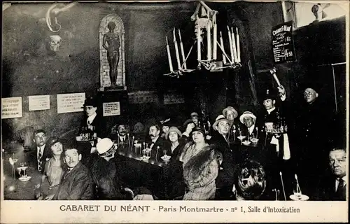 Ak Paris XVIII Montmartre, Cabaret du Néant, Salle d'Intoxication