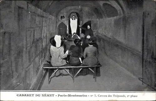 Ak Paris XVIII Montmartre, Cabaret du Néant, Caveau des Trepasses