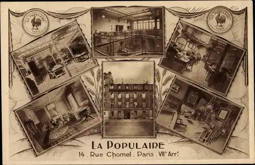 Ak Paris VII, La Populaire, 14 Rue Chomel