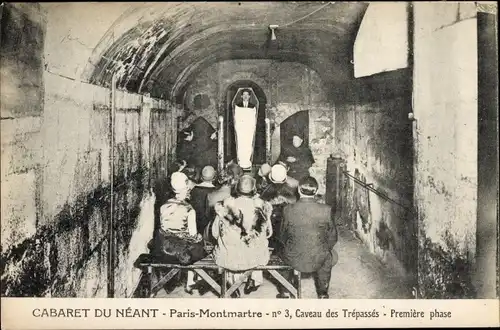 Ak Paris XVIII Montmartre, Cabaret du Néant, Caveau des Trepasses