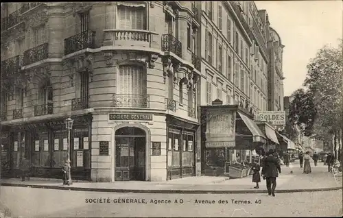 Ak Paris XV Vaugirard, Société Générale, Avenue des Ternes 40