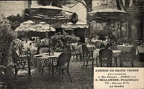 Ak Paris XVII, Auberge du Grand Veneur, Rotisserie