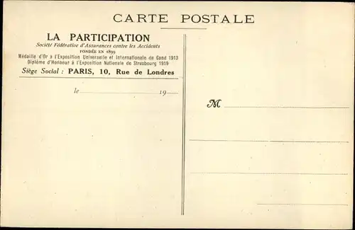 Ak Paris IX Opéra, Assurances, La Participation, Rue de Londres