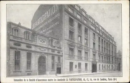 Ak Paris IX Opéra, Assurances, La Participation, Rue de Londres