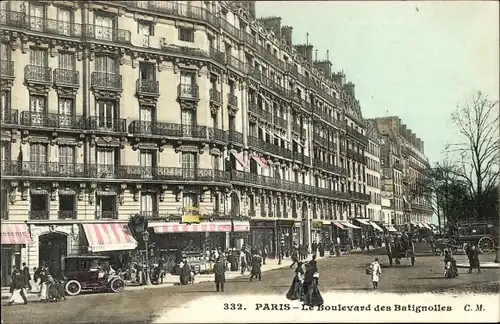 Ak Paris XVII, Boulevard des Batignolles