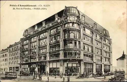 Ak Paris XIX, Palais d'Ameublement, Rue de Flandre