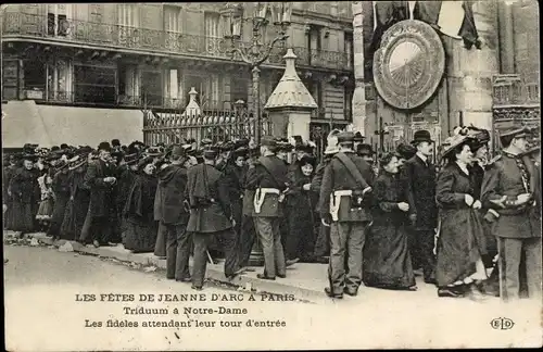 Ak Paris IV, Les Fetes de Jeanne d'Arc, Triduum a Notre Dame