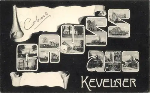 Buchstaben Ak Kevelaer am Niederrhein, Basilika, Gnadenkapelle, Kapellenplatz, Straßenpartie