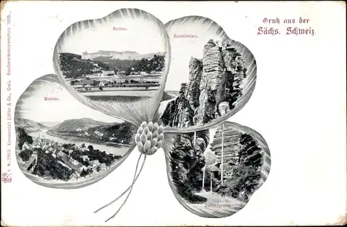 Ak Wehlen an der Elbe Sachsen, Sächsische Schweiz, Basteifelsen