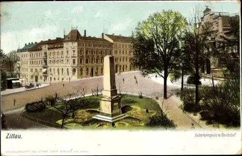 Ak Zittau in Sachsen, Haberkornplatz mit Hotel Reichshof