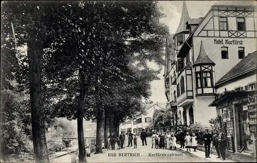 Ak Bad Bertrich an der Mosel Eifel, Kurfürstenstraße, Hotel Kurfürst