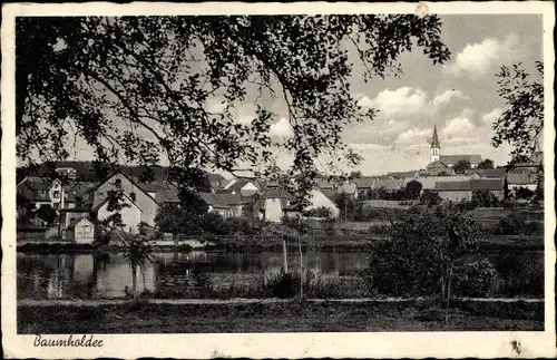 Ak Baumholder im Kreis Birkenfeld, Partie am See mit Blick zum Ort