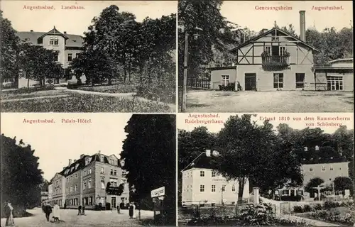 Ak Liegau Augustusbad Radeberg in Sachsen, Landhaus, Genesungsheim, Palais-Hotel, Radebergerhaus