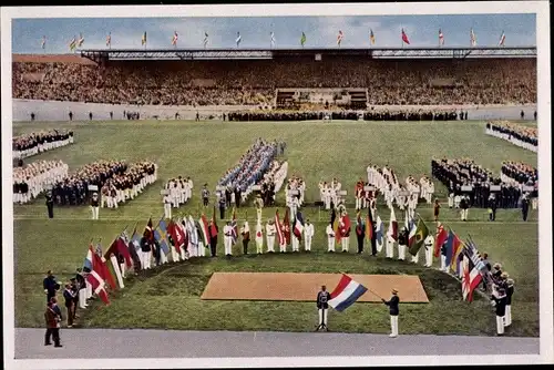 Sammelbild Olympia 1936, Olympische Spiele Amsterdam 1928, Harry Denis, Olympischer Eid