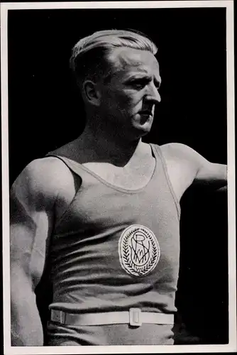 Sammelbild Olympia 1936, Gewichtheber Rudolf Ismayr
