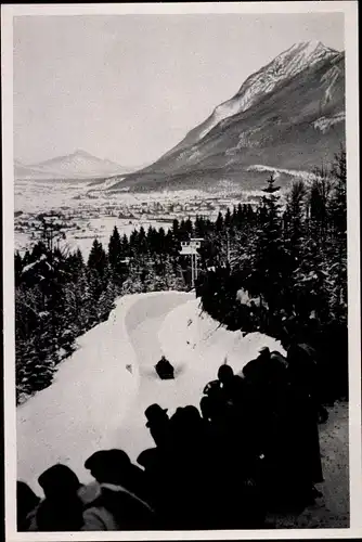 Sammelbild Olympia 1936, Bobrennen