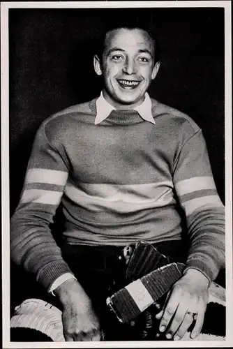 Sammelbild Olympia 1936, Deutscher Eishockeyspieler Gustav Jaenecke