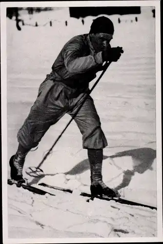 Sammelbild Olympia 1936, Skilangläufer Oddbjörn Hagen, Portrait