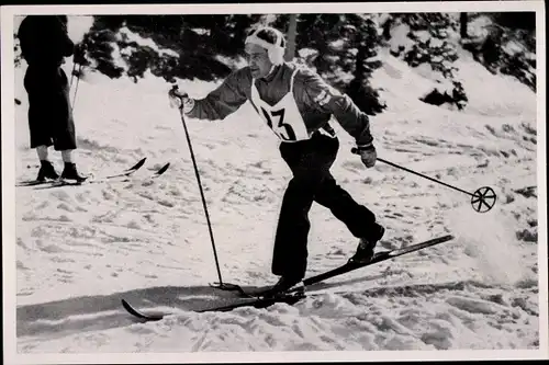 Sammelbild Olympia 1936, Skilangläufer Kalle Heikkinen