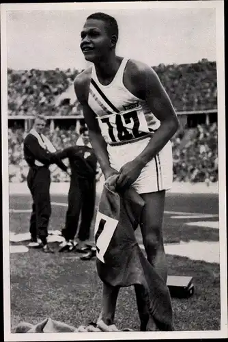 Sammelbild Olympia 1936, US Amerikanischer Läufer Archie F. Williams