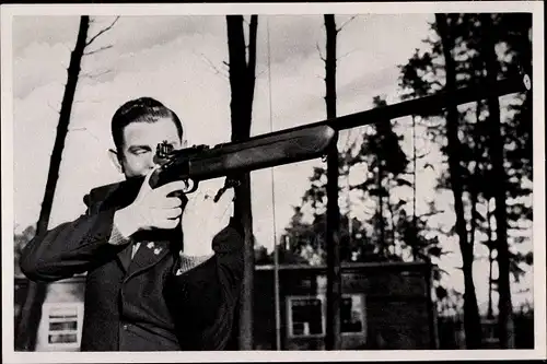 Sammelbild Olympia 1936, Sportschütze Erich Hotoph aus Hamburg