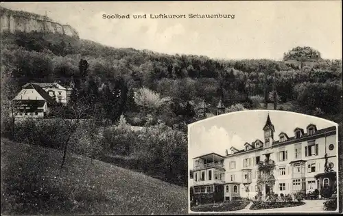 Ak Liestal Kt Basel Land Schweiz, Solbad Schauenburg, Gebäude, Landschaft