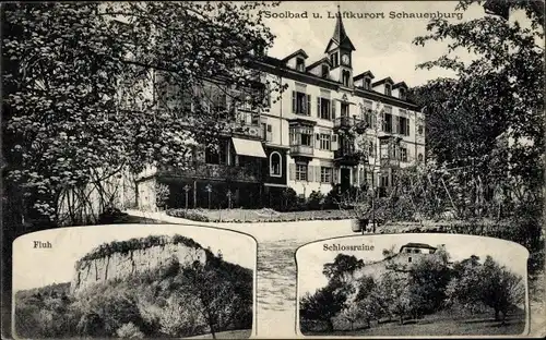 Ak Liestal Kt Basel Land Schweiz, Solbad Schauenburg, Fluh, Schlossruine